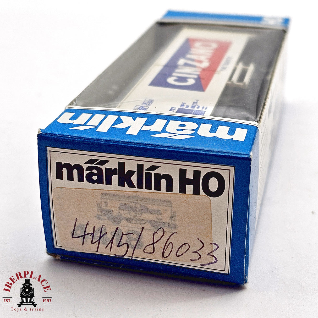 ♻️ 2da mano - Märklin 4415 vagón cerrado cinzano DB H0 escala 1:87 EH011