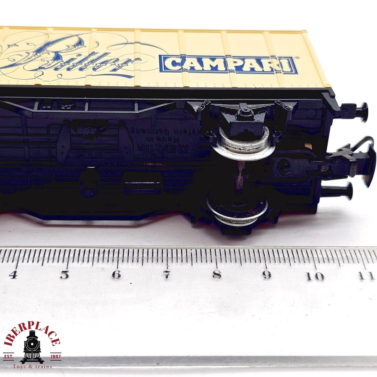 ♻️ 2da mano - Märklin 4481 vagón contenedor Campari DB H0 escala 1:87 EH011