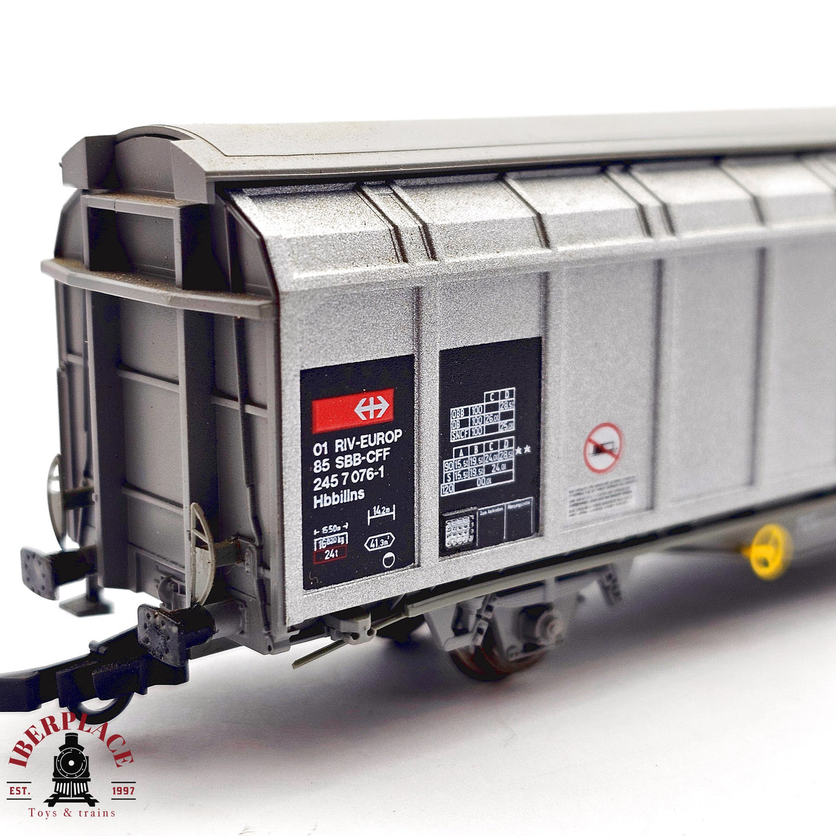 ♻️ 2da mano - AC Roco 46501 vagón cerrado Europ SBB CFF H0 escala 1:87 EH011