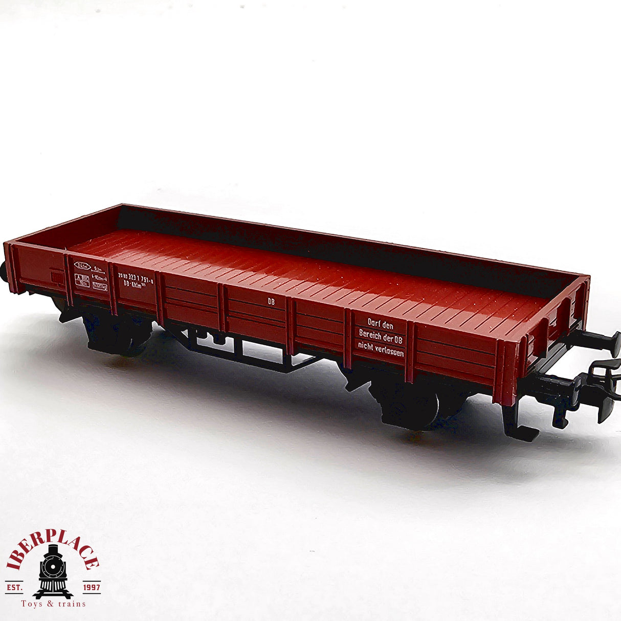 ♻️ 2da mano - AC Märklin 4423 vagón plataforma DB H0 escala 1:87 EH011