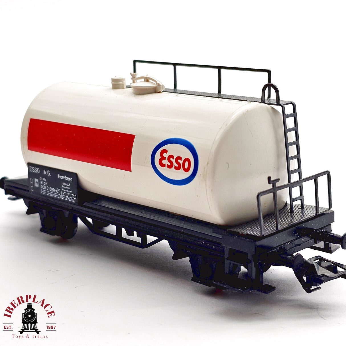 ♻️ 2da mano - AC Märklin 4441 vagón cisterna Esso DB H0 escala 1:87 EH011