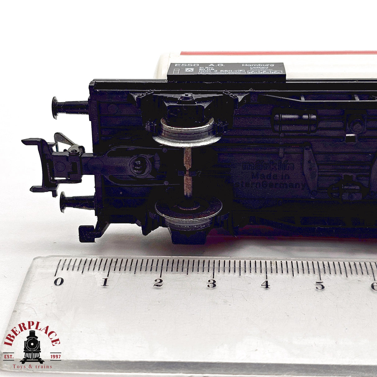 ♻️ 2da mano - AC Märklin 4441 vagón cisterna Esso DB H0 escala 1:87 EH011