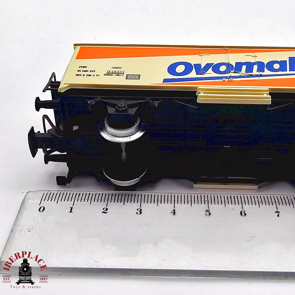 ♻️ 2da mano - AC Märklin 4428 vagón cerrado Ovomaltine SBB H0 escala 1:87 EH011