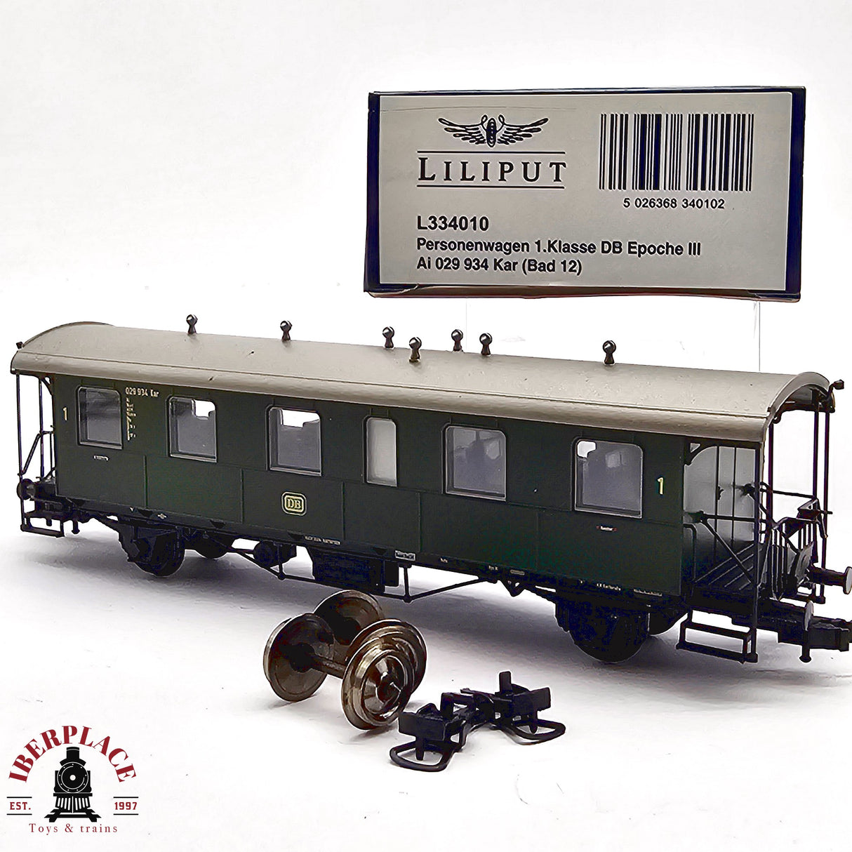 ♻️ 2da mano - DC Liliput L334010 vagón pasajeros Clase 1 DB Ep III H0 escala 1:87 E12
