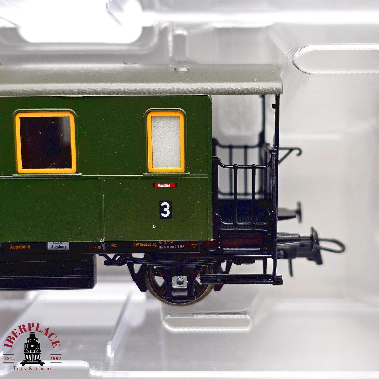 ♻️ 2da mano - DC Roco 64052 set vagones pasajeros equipaje clase 3 DB H0 escala 1:87 E12