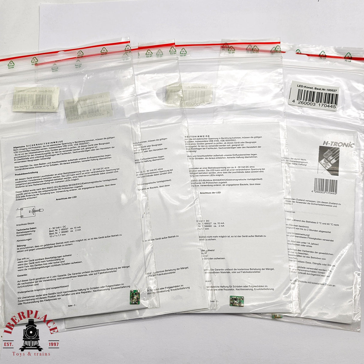 ♻️ 2da mano - 4x H-tronic 185 027 Micro Led Fuente de corriente constante H0 escala 1:87 E12