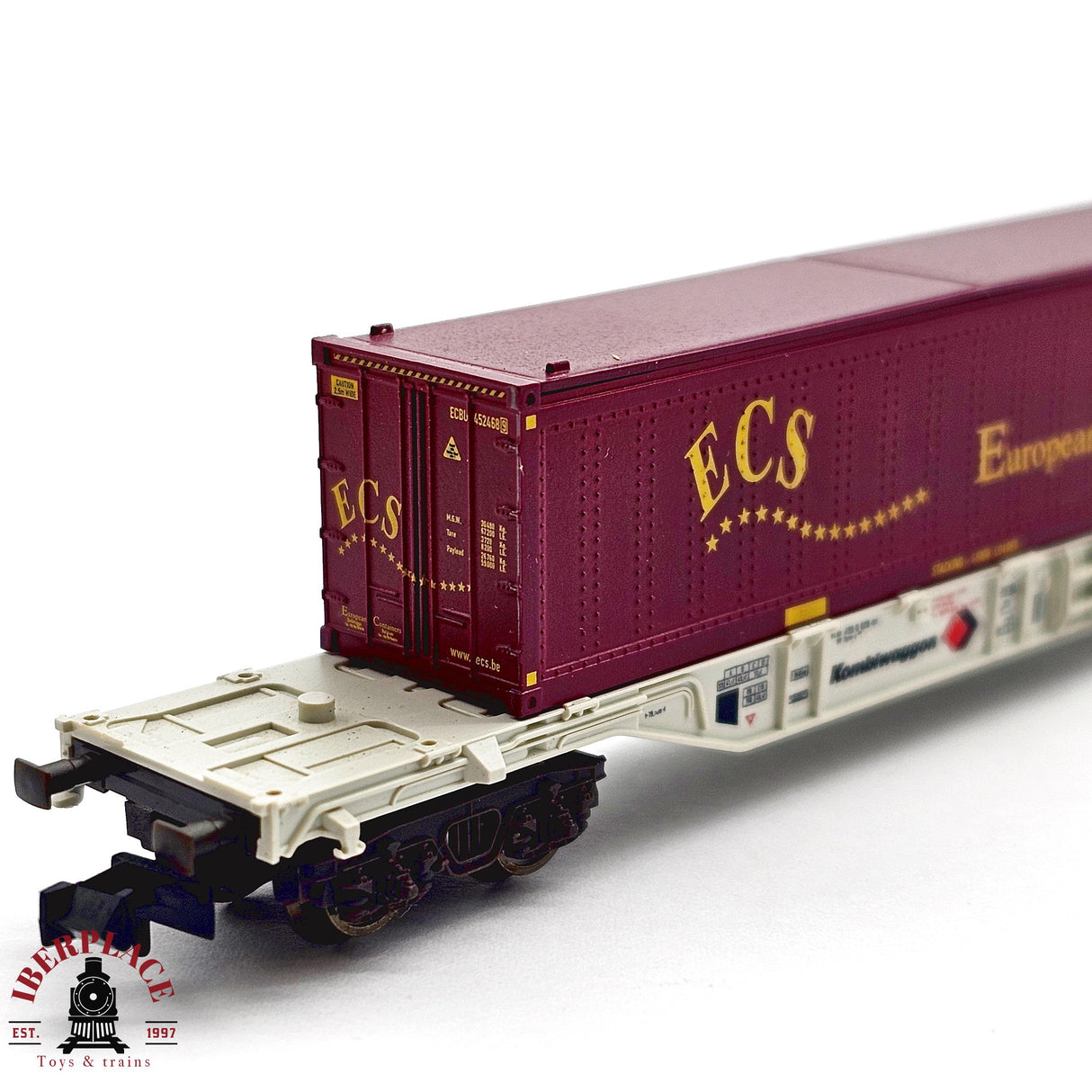 ♻️ 2da mano - Fleischmann 8246K vagón contenedor Kombiwaggon European Containers N escala 1:160 E13