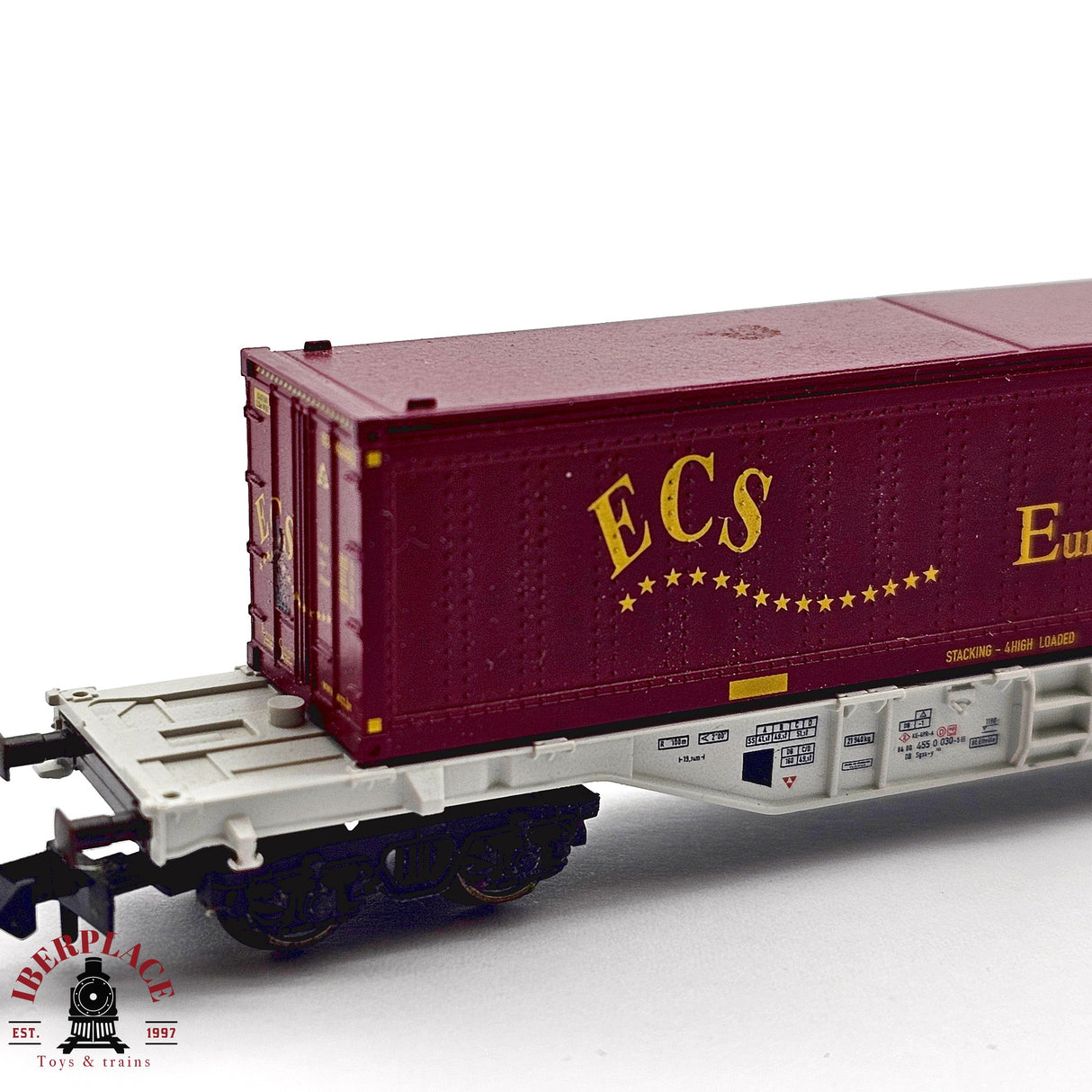 ♻️ 2da mano - Fleischmann 8251K vagón contenedor Kombiwaggon European Containers N escala 1:160 E13