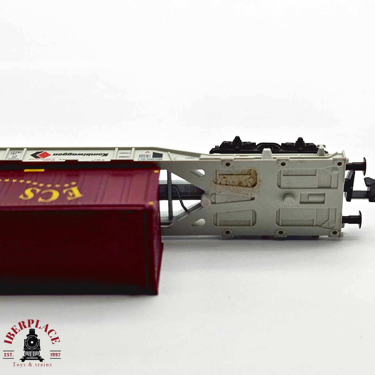 ♻️ 2da mano - Fleischmann 8251K vagón contenedor Kombiwaggon European Containers N escala 1:160 E13