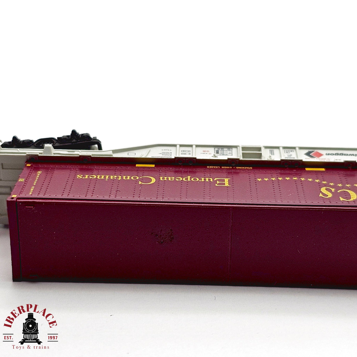 ♻️ 2da mano - Fleischmann 8251K vagón contenedor Kombiwaggon European Containers N escala 1:160 E13