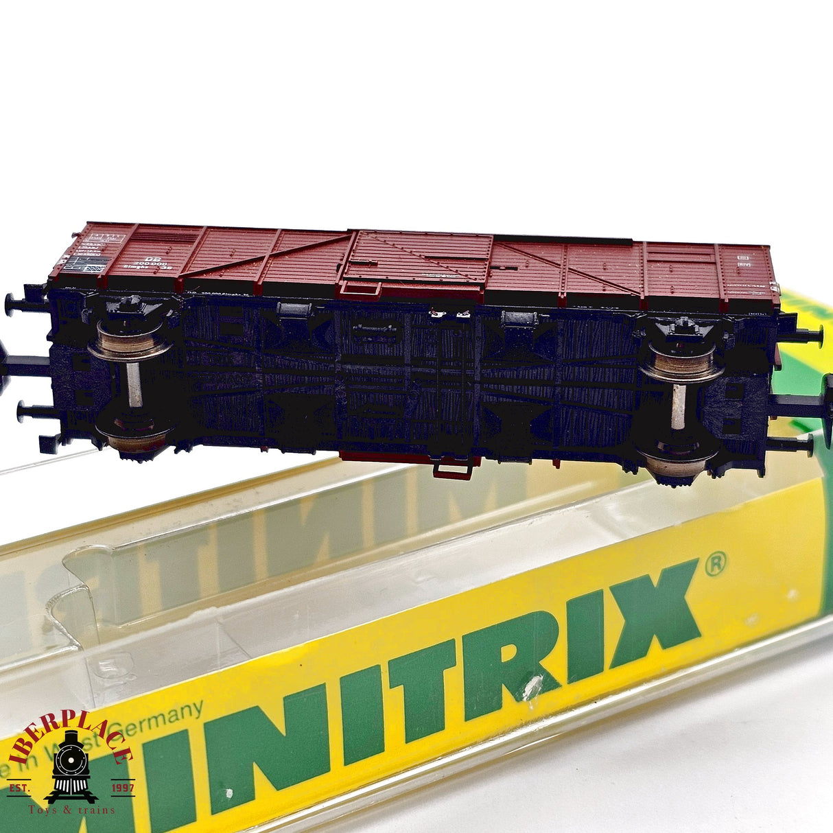 ♻️ 2da mano - Minitrix 13625 vagón cerrado DB 200 N escala 1:160 E13x