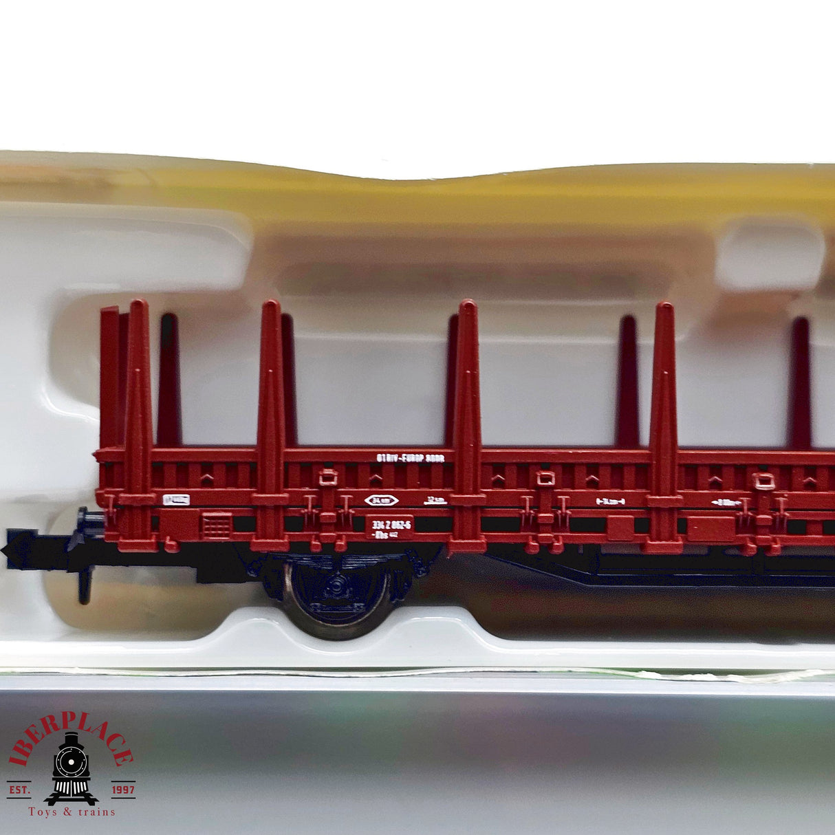 ♻️ 2da mano - Roco 935 vagón telero Europ DB N escala 1:160 E13