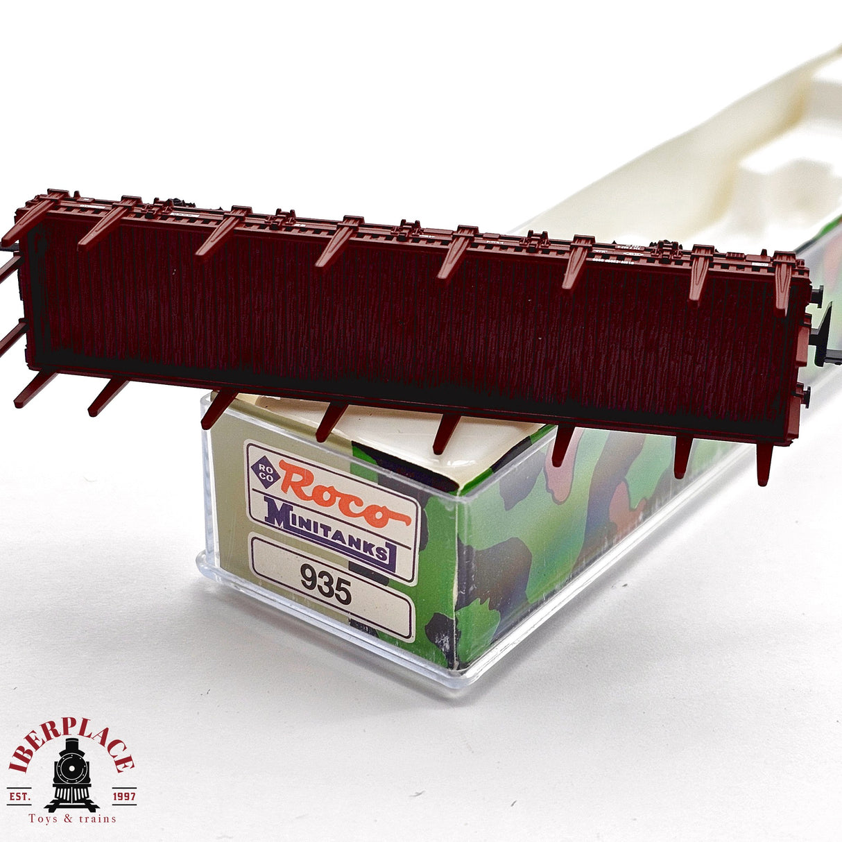 ♻️ 2da mano - Roco 935 vagón telero Europ DB N escala 1:160 E13