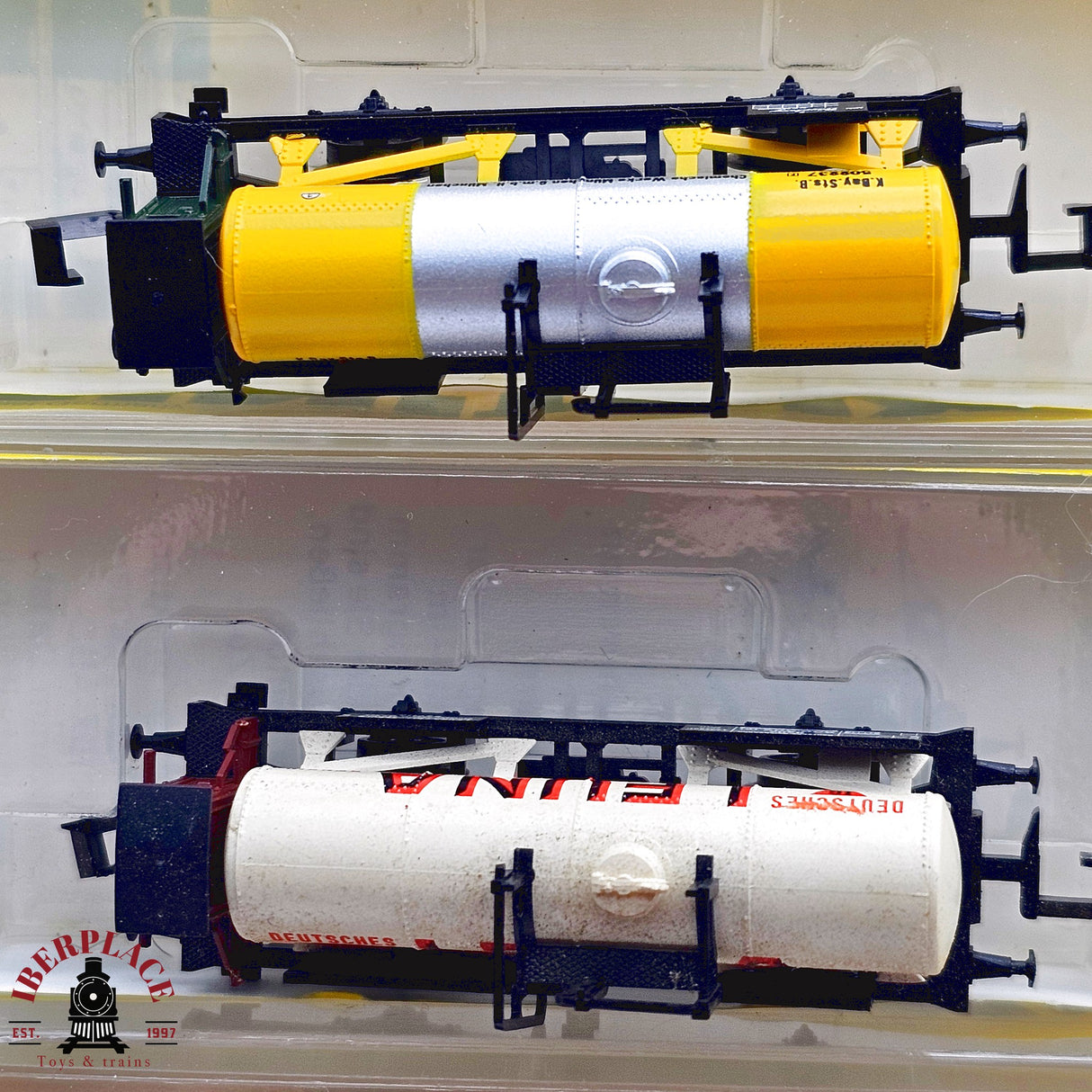 ♻️ 2da mano - Minitrix 3x vagones cisterna Leona DR K.Bay.Sts.B N escala 1:160 E13