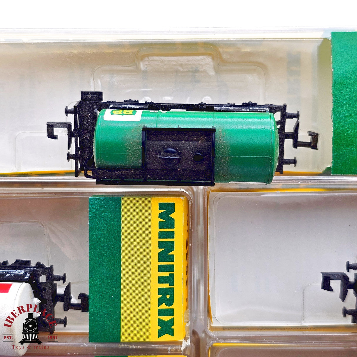 ♻️ 2da mano - Minitrix 7x vagones cisterna Esso Aral BP Elf N escala 1:160 E13