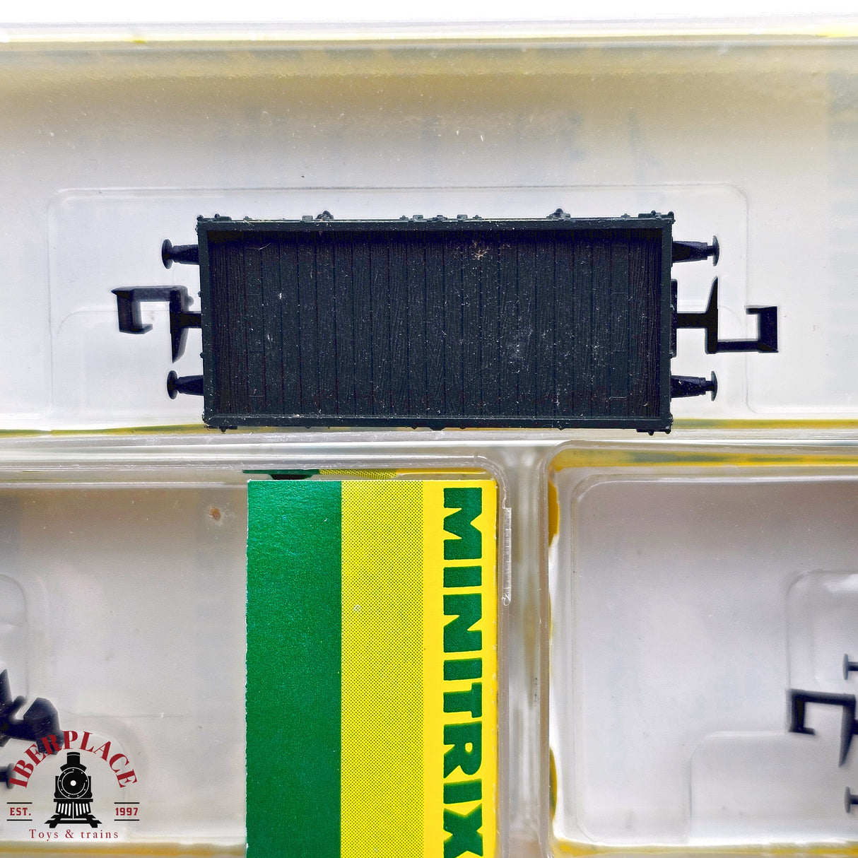 ♻️ 2da mano - Minitrix 5x vagones plataforma telero K.Bay.Sts.B N escala 1:160 E13