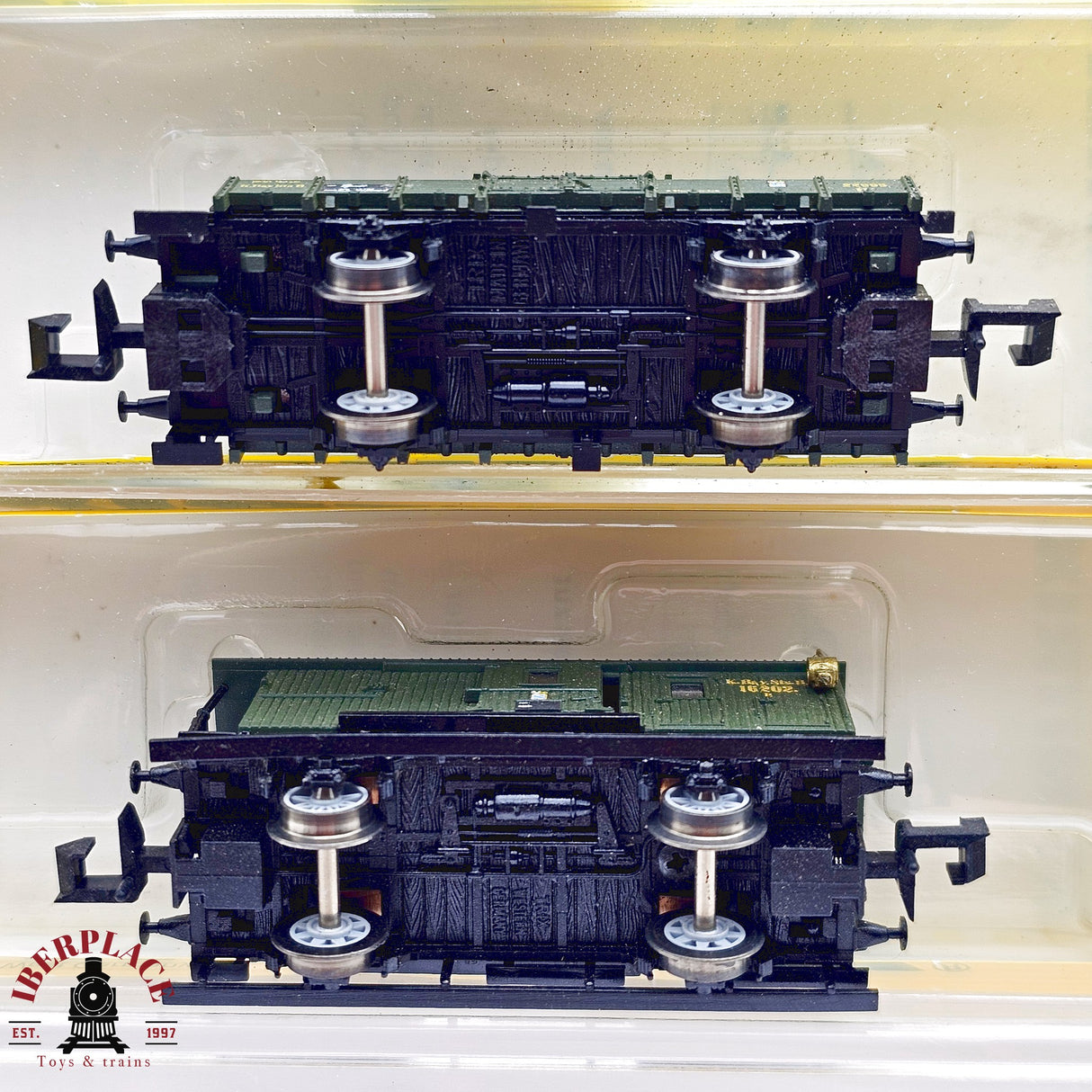 ♻️ 2da mano - Minitrix 5x vagones plataforma telero K.Bay.Sts.B N escala 1:160 E13