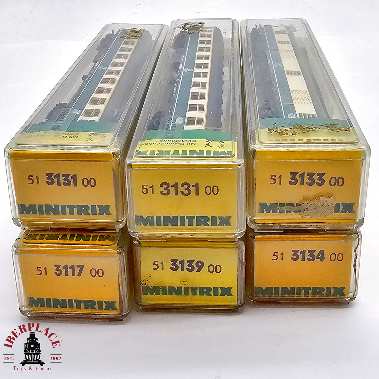 ♻️ 2da mano - Minitrix 6x vagones pasajeros Gesellschaftswagen DB N escala 1:160 E13