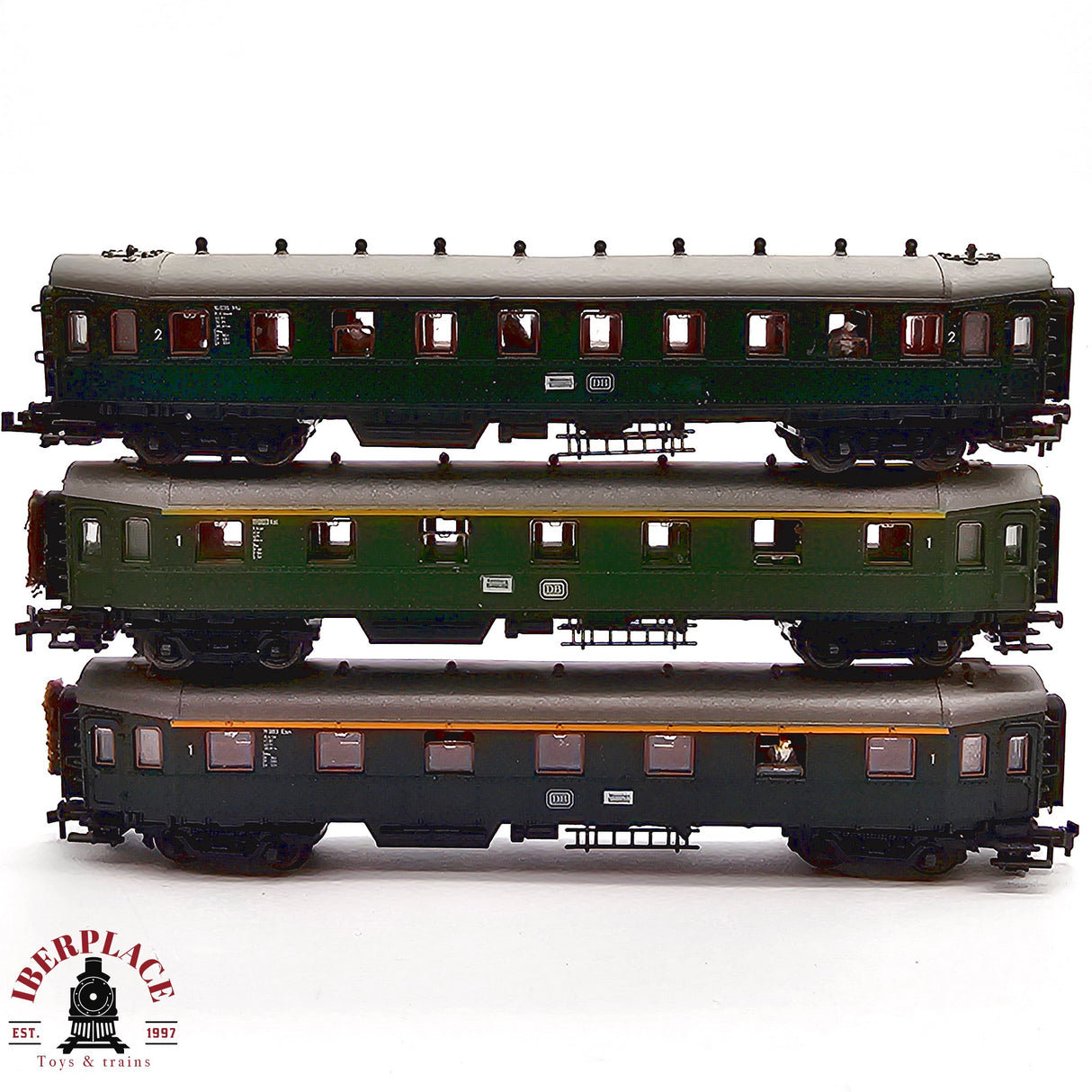 ♻️ 2da mano - Roco 3x vagones pasajeros DB clases 1-2 N escala 1:160 E13