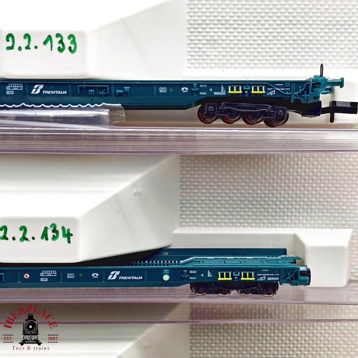 ♻️ 2da mano - Fleischmann 3x 827003 vagones plataforma FS Trenitalia N escala 1:160 E13