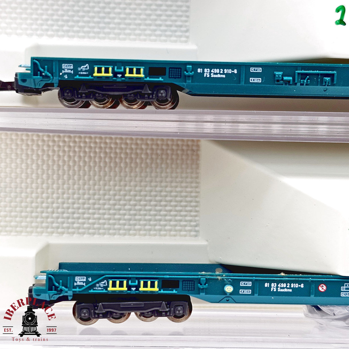 ♻️ 2da mano - Fleischmann 3x 827003 vagones plataforma FS Trenitalia N escala 1:160 E13