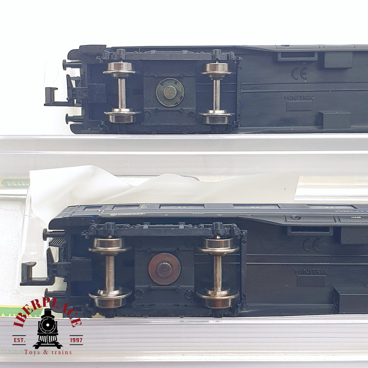 ♻️ 2da mano - 4x Minitrix 15739 vagones pasajero equipajes Rheingold 1952 Ep 3 N escala 1:160