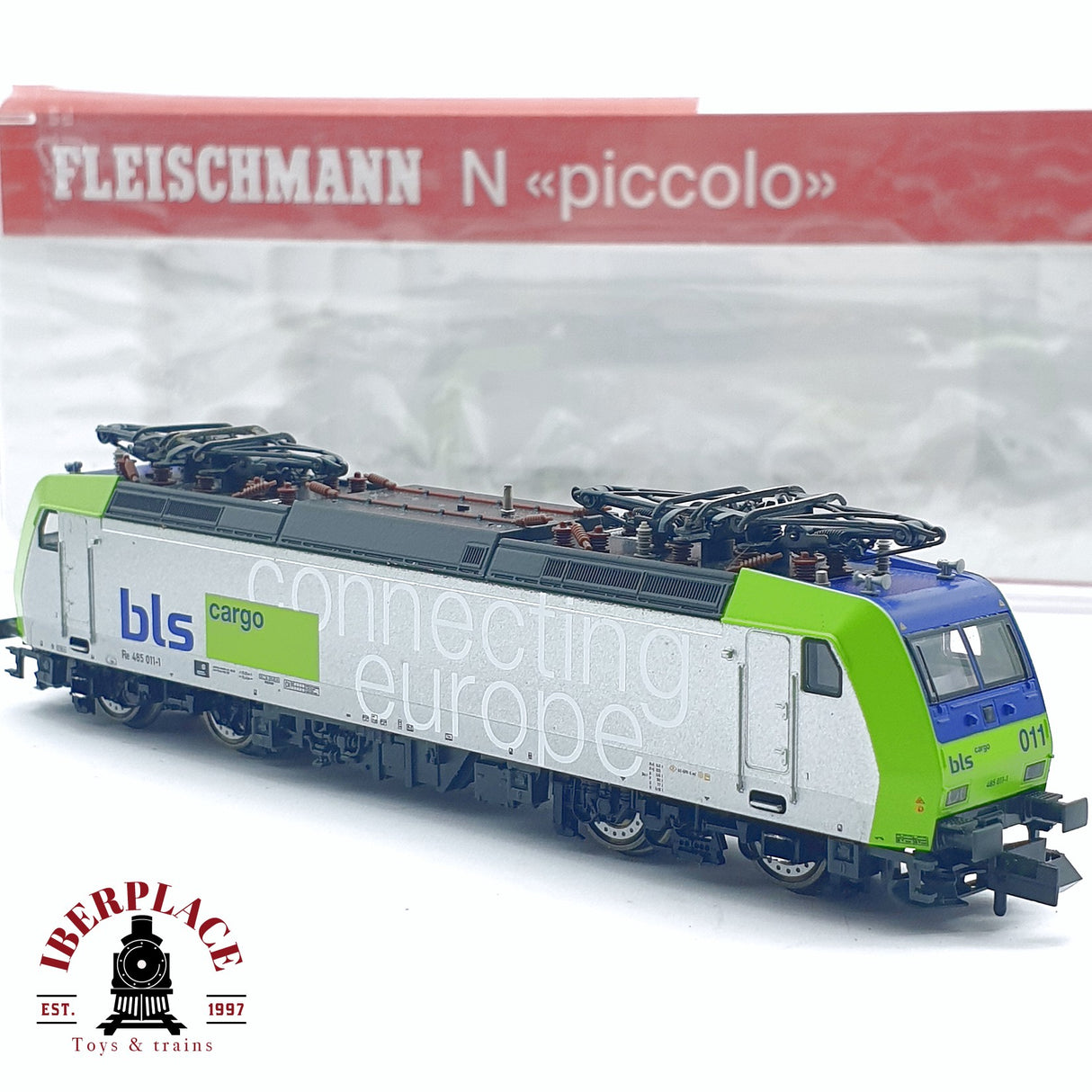 ♻️ 2da mano - Fleischmann 86 7386K Locomotora eléctrica Cargo BLS 485 011-1 N escala 1:160