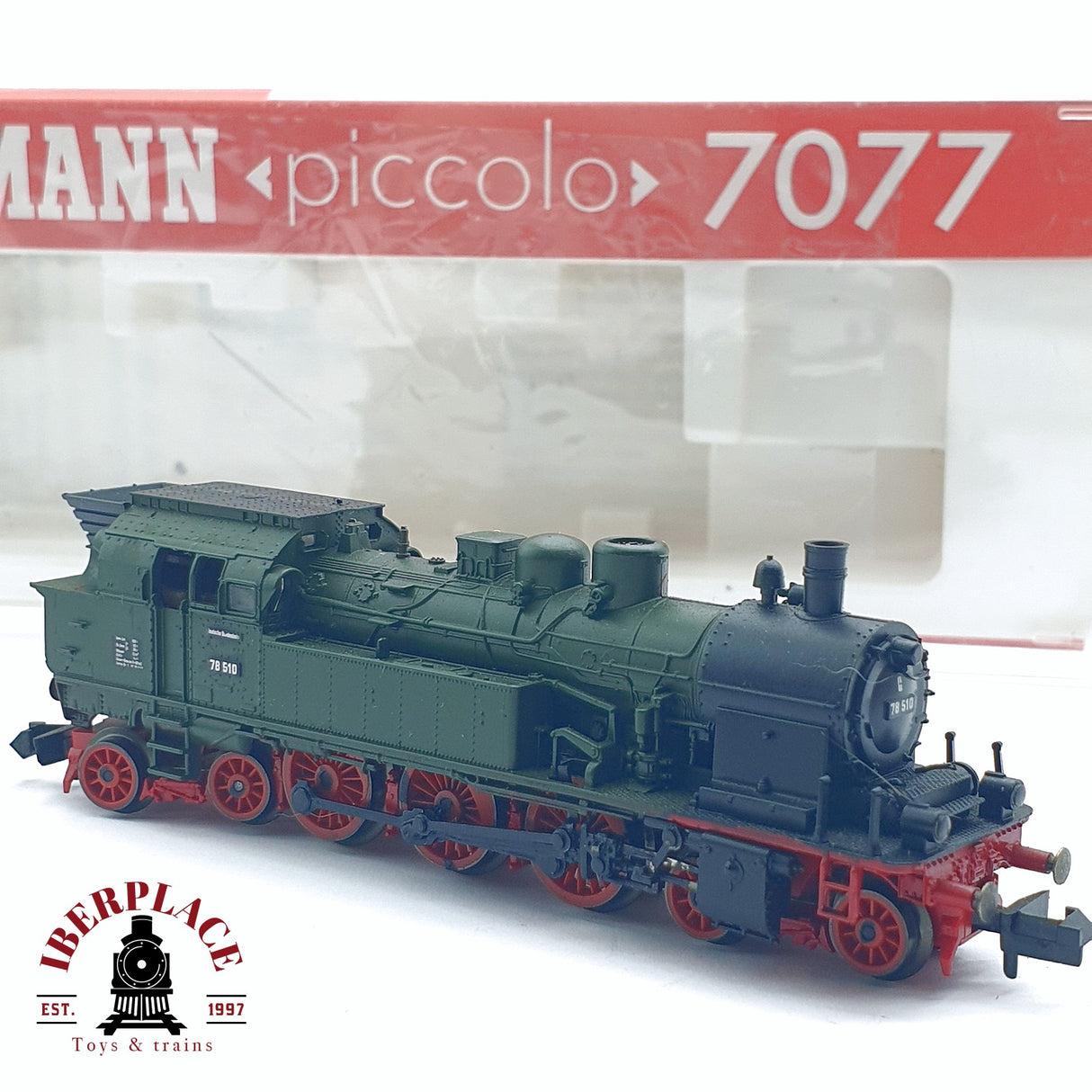 ♻️ 2da mano - Fleischmann 7077 Locomotora de vapor DB 78 510 N escala 1:160