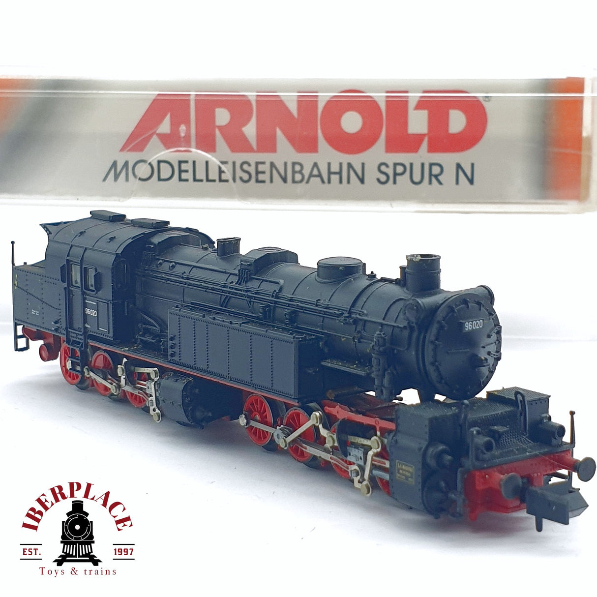 ♻️ 2da mano - Arnold 2264 Locomotora de vapor DR 96 020 Negra N escala 1:160