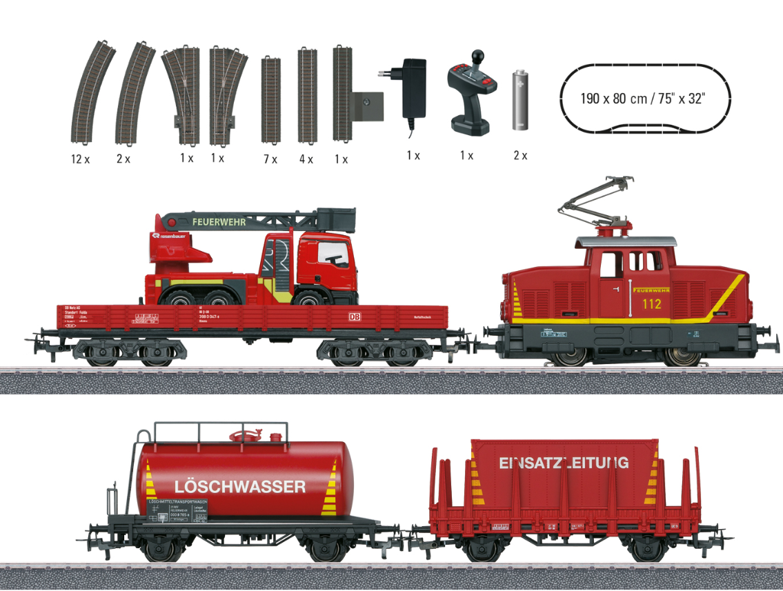 Märklin Start up 29722 Caja de iniciación "Bomberos" H0 escala 1:87 ho 00