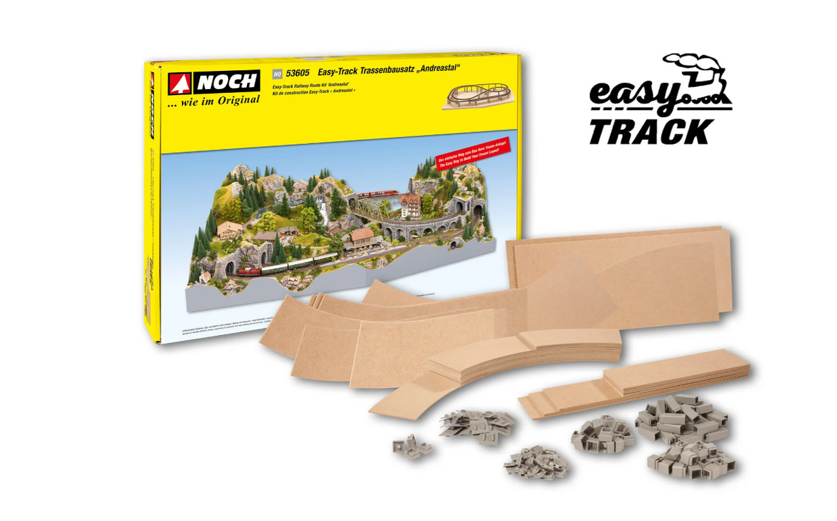 Noch 53605 Kit de ruta ferroviaria Easy-Track "Andreastal" H0 escala 1:87 ho 00