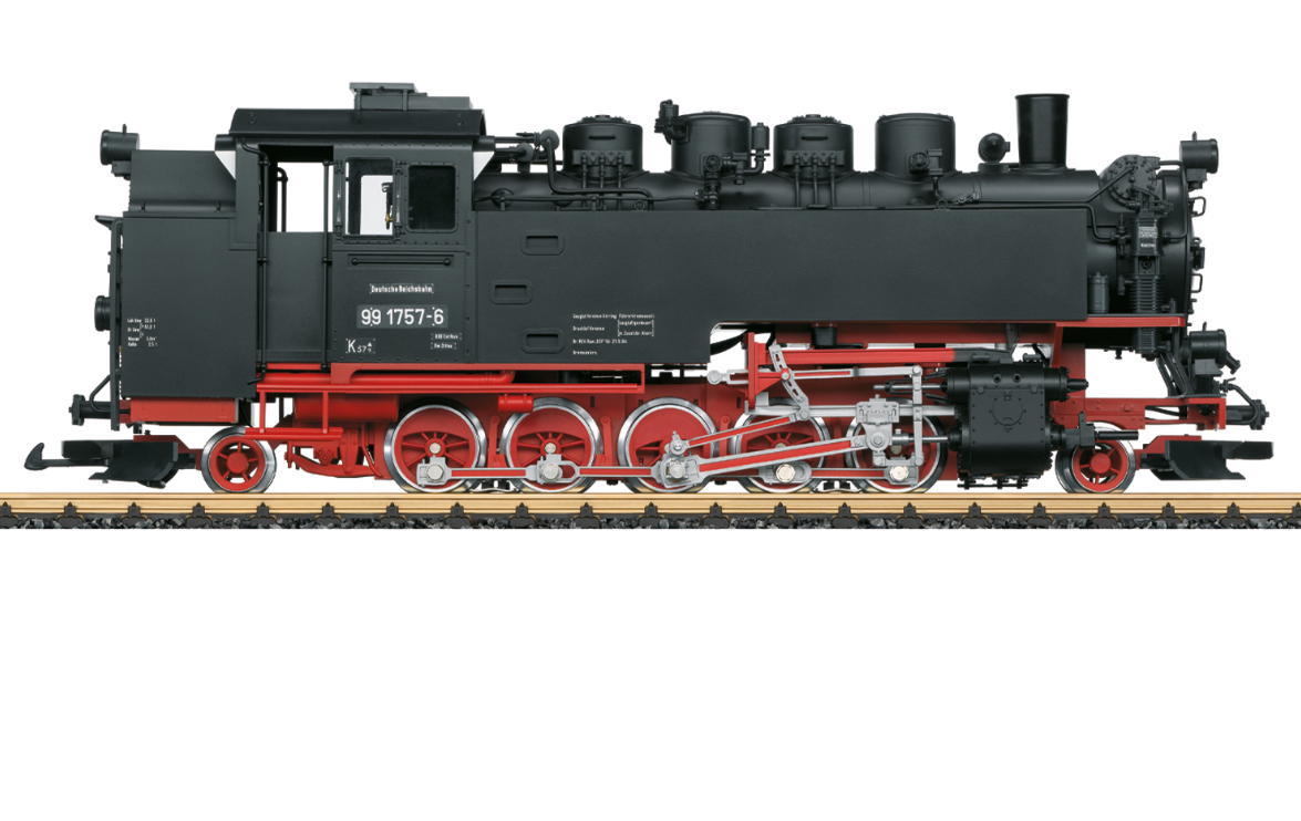 L.G.B 21484 Digital Locomotor a vapor DR, número de carretera 99 1757-6 escala G