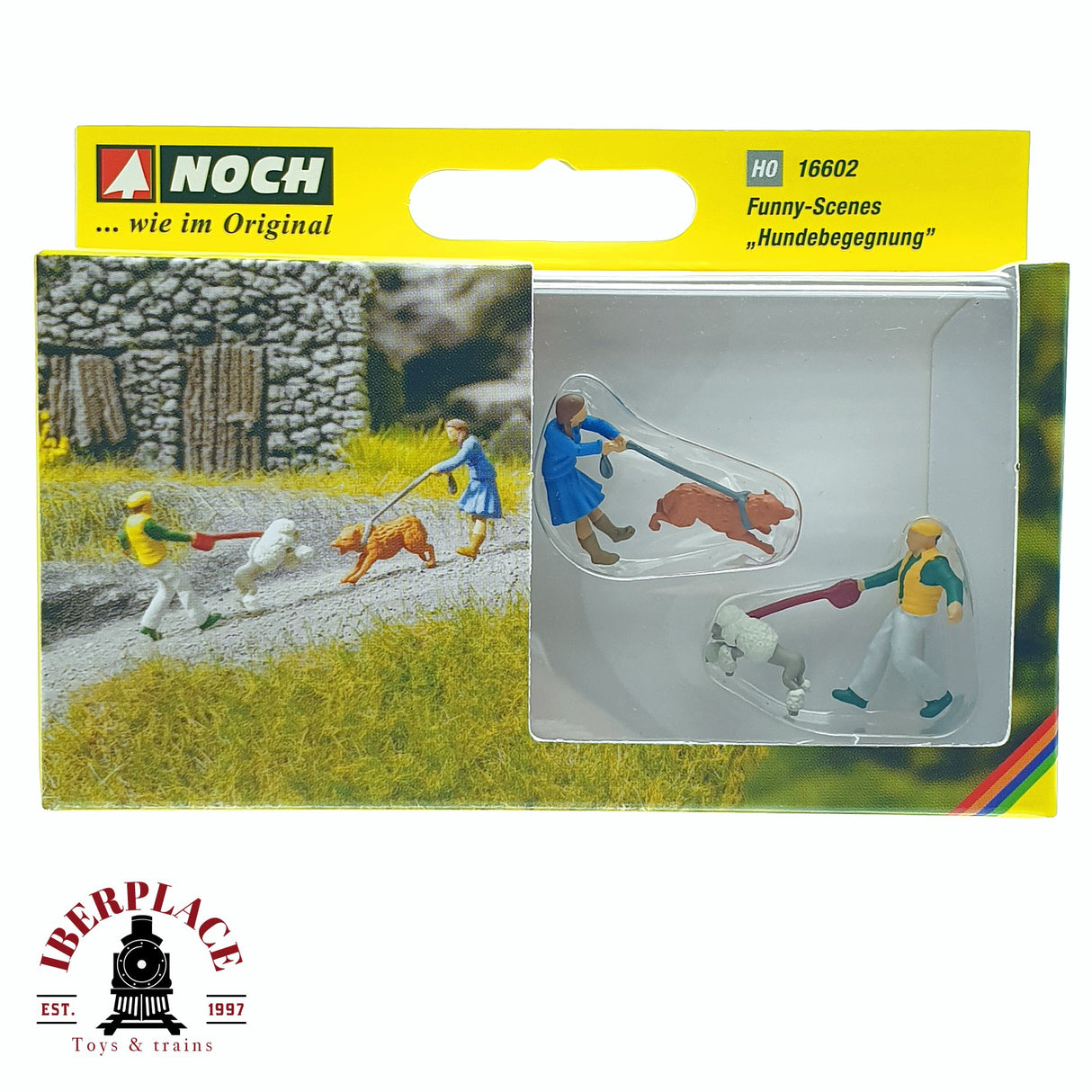 🆕 Noch - 16602 - Figuras "Encuentro Peligroso entre Perros" - Escala H0 1:87