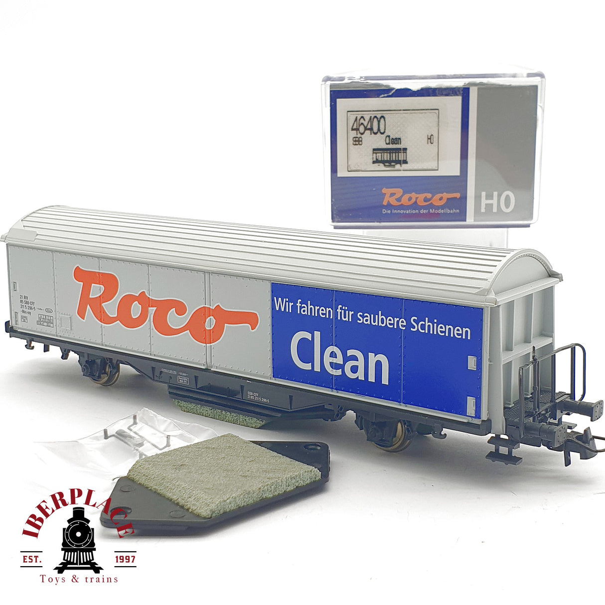 ♻️ Segunda Mano - Roco 46400 vagón mercancias limpia vías SBB CFF 211 5 296-5 H0 escala 1:87