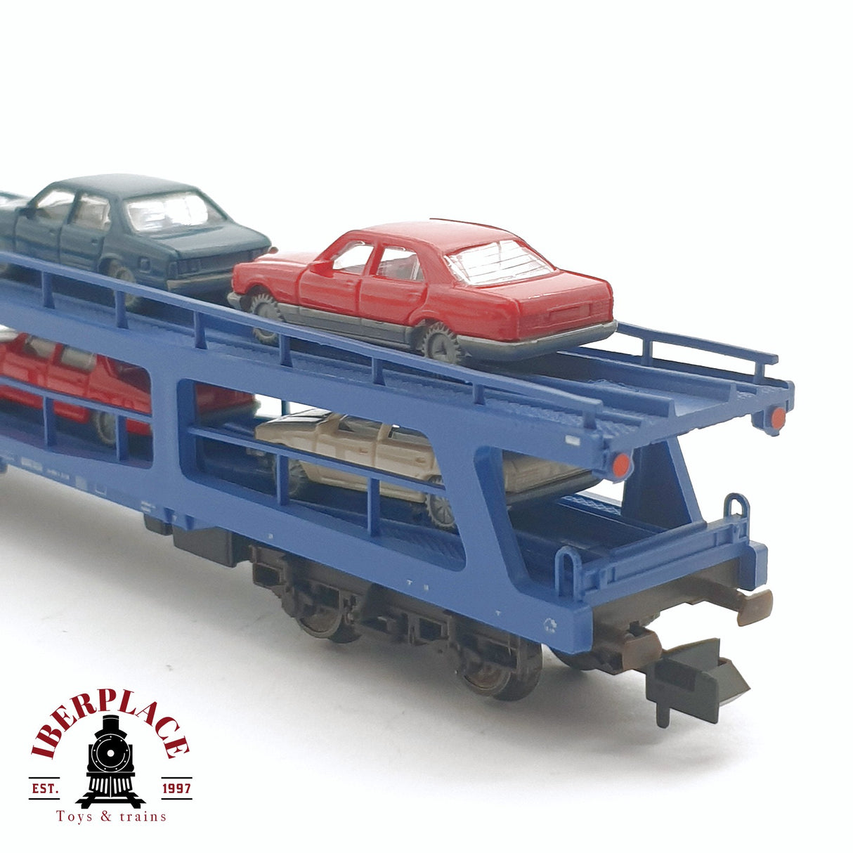 ♻️ 2da mano - Fleischmann 8291K vagón transporte de coches de dos pisos DB N escala 1:160