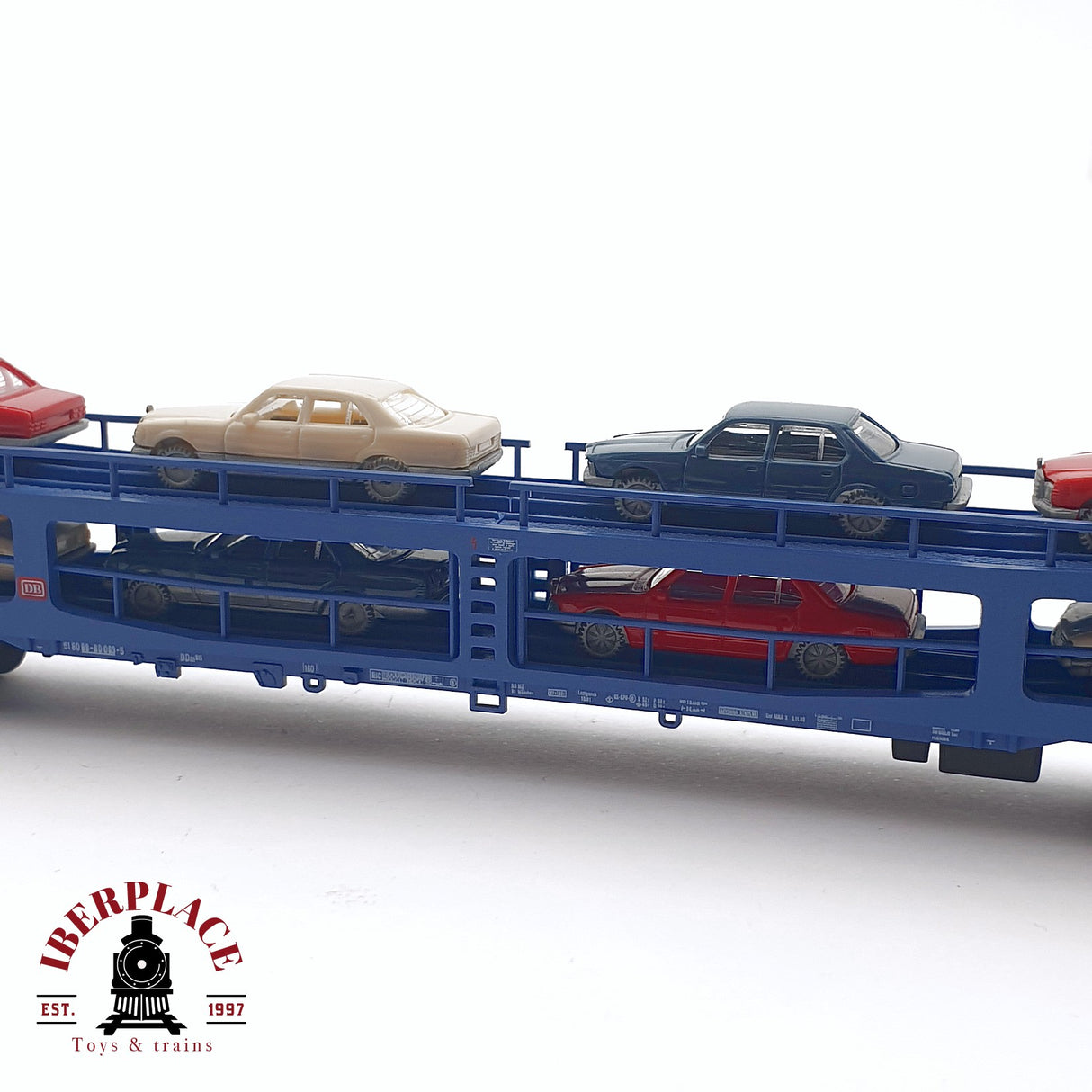 ♻️ 2da mano - Fleischmann 8291K vagón transporte de coches de dos pisos DB N escala 1:160