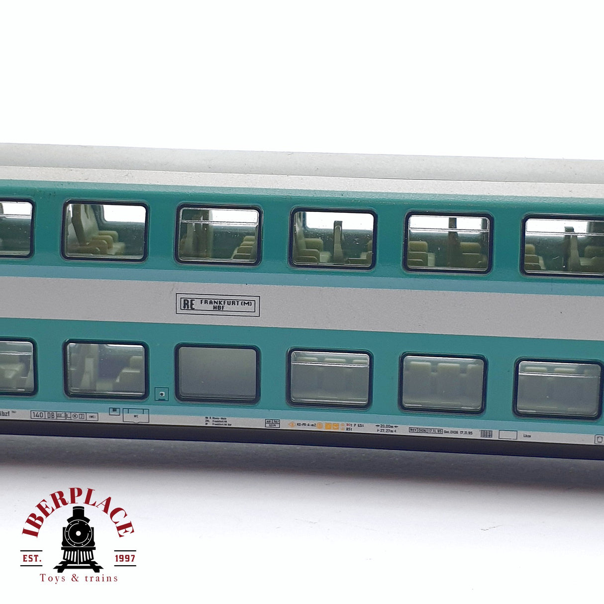 ♻️ 2da mano - Fleischmann 8123K vagón pasajeros de doble piso DB clase 2 N escala 1:160