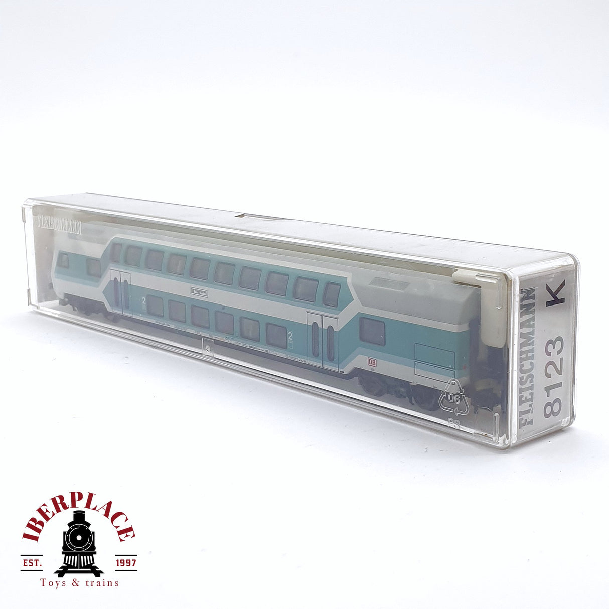 ♻️ 2da mano - Fleischmann 8123K vagón pasajeros de doble piso DB clase 2 N escala 1:160