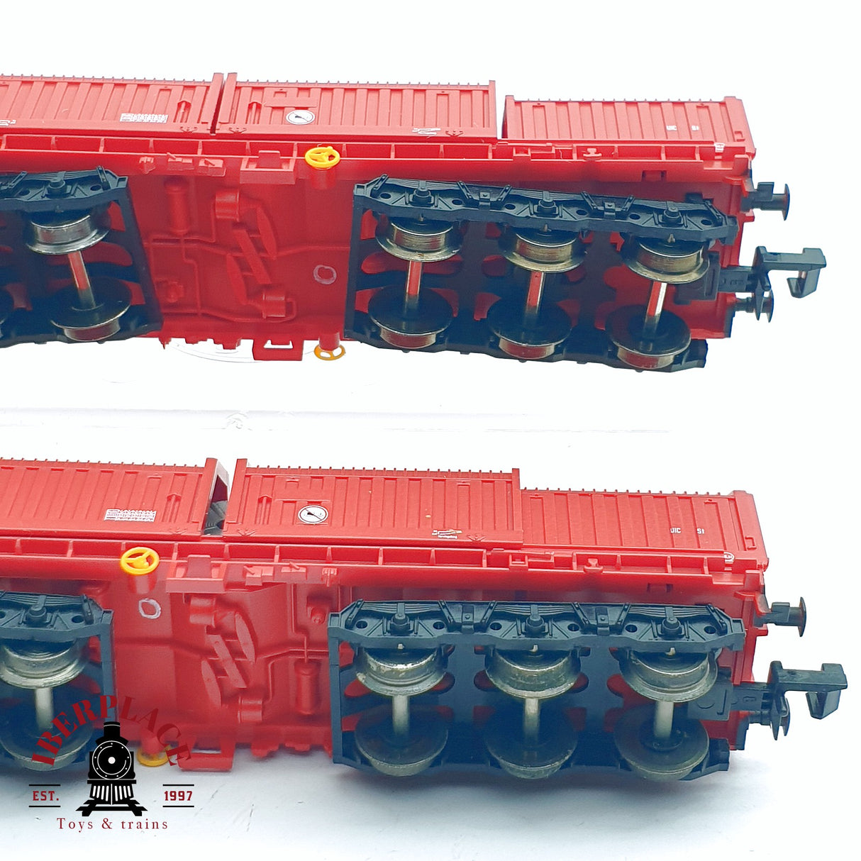 ♻️ 2da mano - Fleischmann 2x 8386K vagones cerrados Cargo DB N escala 1:160