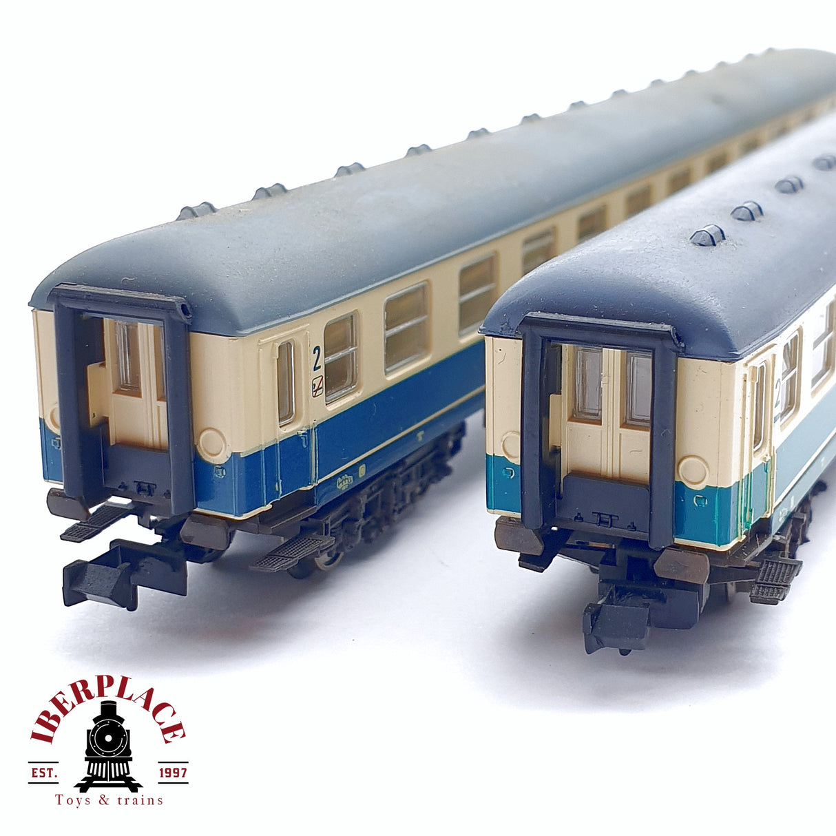 ♻️ 2da mano - Fleischmann 4x 8190/92/93 vagones pasajero y equipaje DB clase 1-2 N escala 1:160