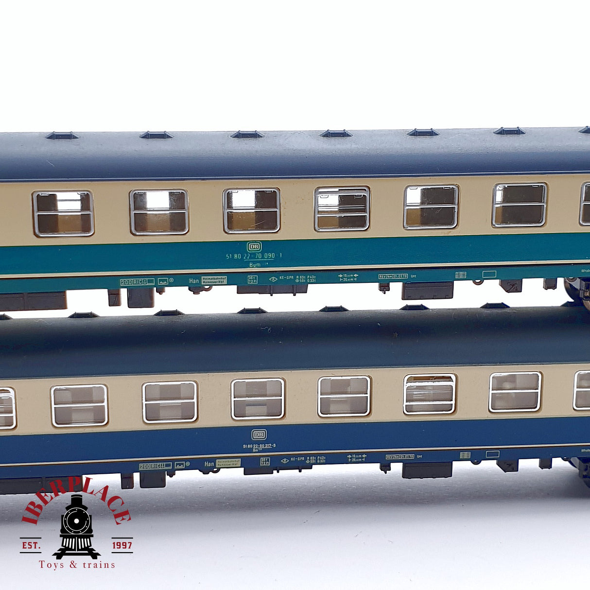 ♻️ 2da mano - Fleischmann 4x 8190/92/93 vagones pasajero y equipaje DB clase 1-2 N escala 1:160