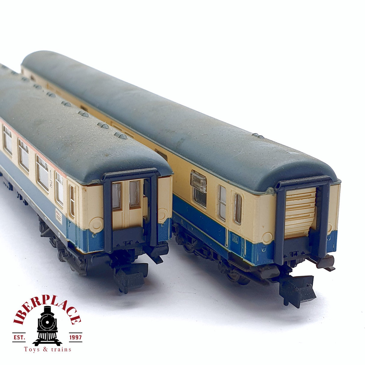 ♻️ 2da mano - Fleischmann 4x 8190/92/93 vagones pasajero y equipaje DB clase 1-2 N escala 1:160