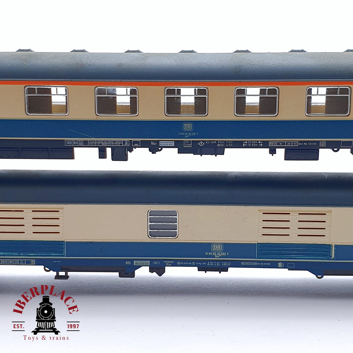 ♻️ 2da mano - Fleischmann 4x 8190/92/93 vagones pasajero y equipaje DB clase 1-2 N escala 1:160