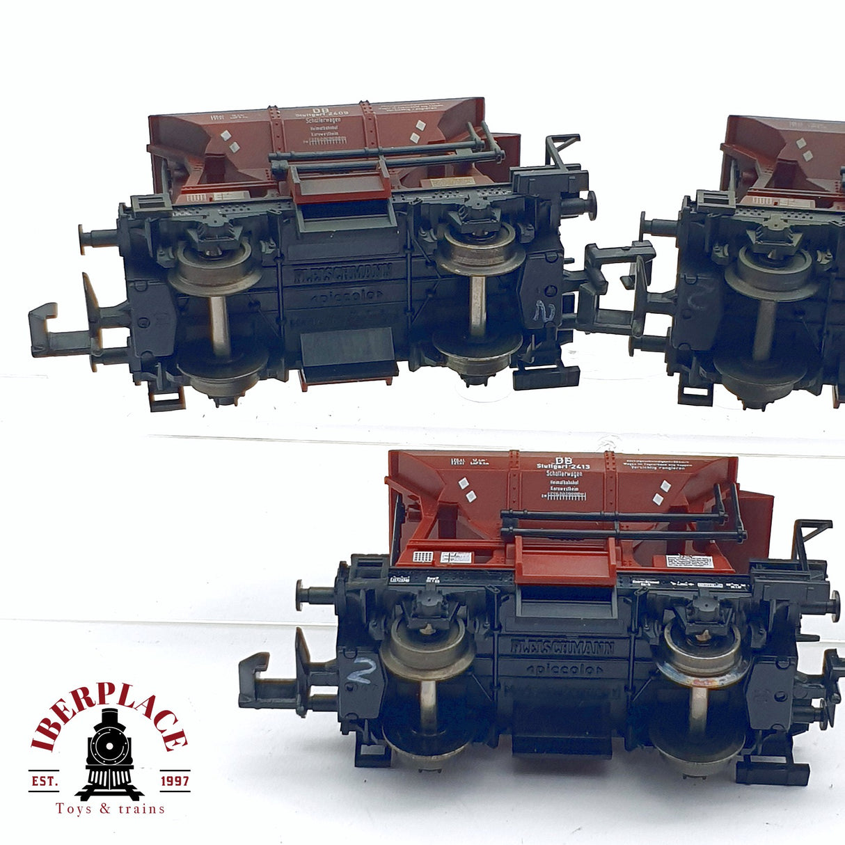 ♻️ 2da mano - Fleischmann 82 8228 vagones tolva DB Stuttgart N escala 1:160