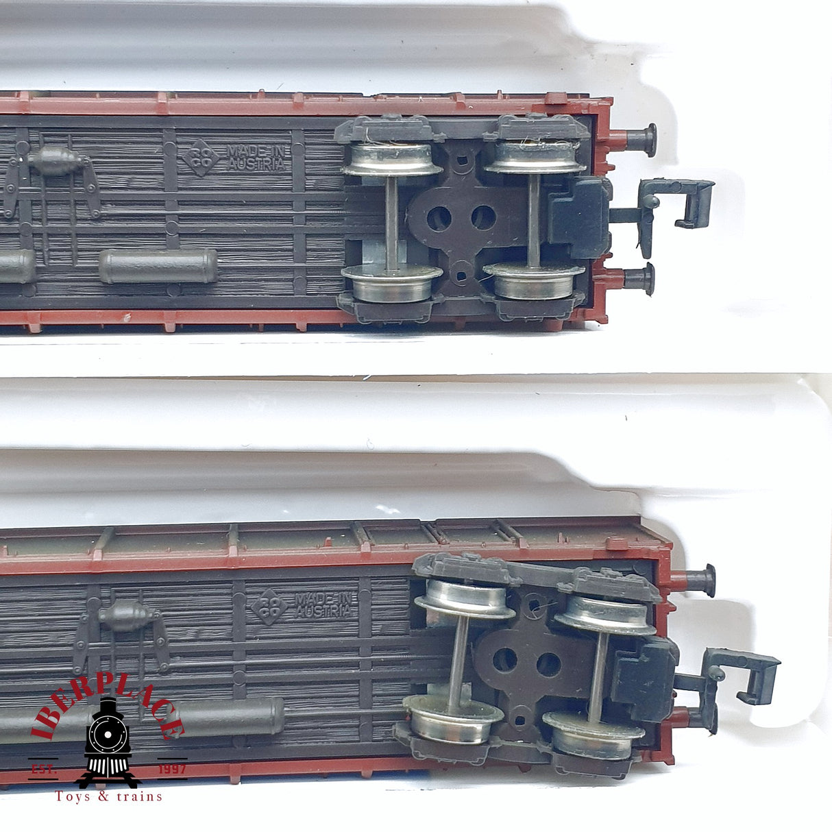 ♻️ 2da mano - Roco 4x 25564/65/66/67 vagones de borde alto DB envejecidos N escala 1:160