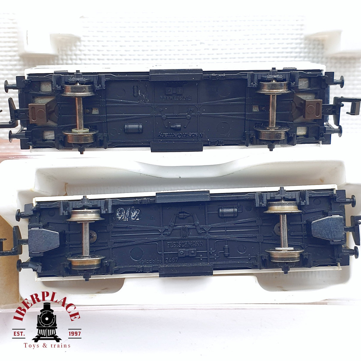 ♻️ 2da mano - Fleischmann 5x vagones cerveceros Löwenbräu Kulmbacher Pilsener N escala 1:160