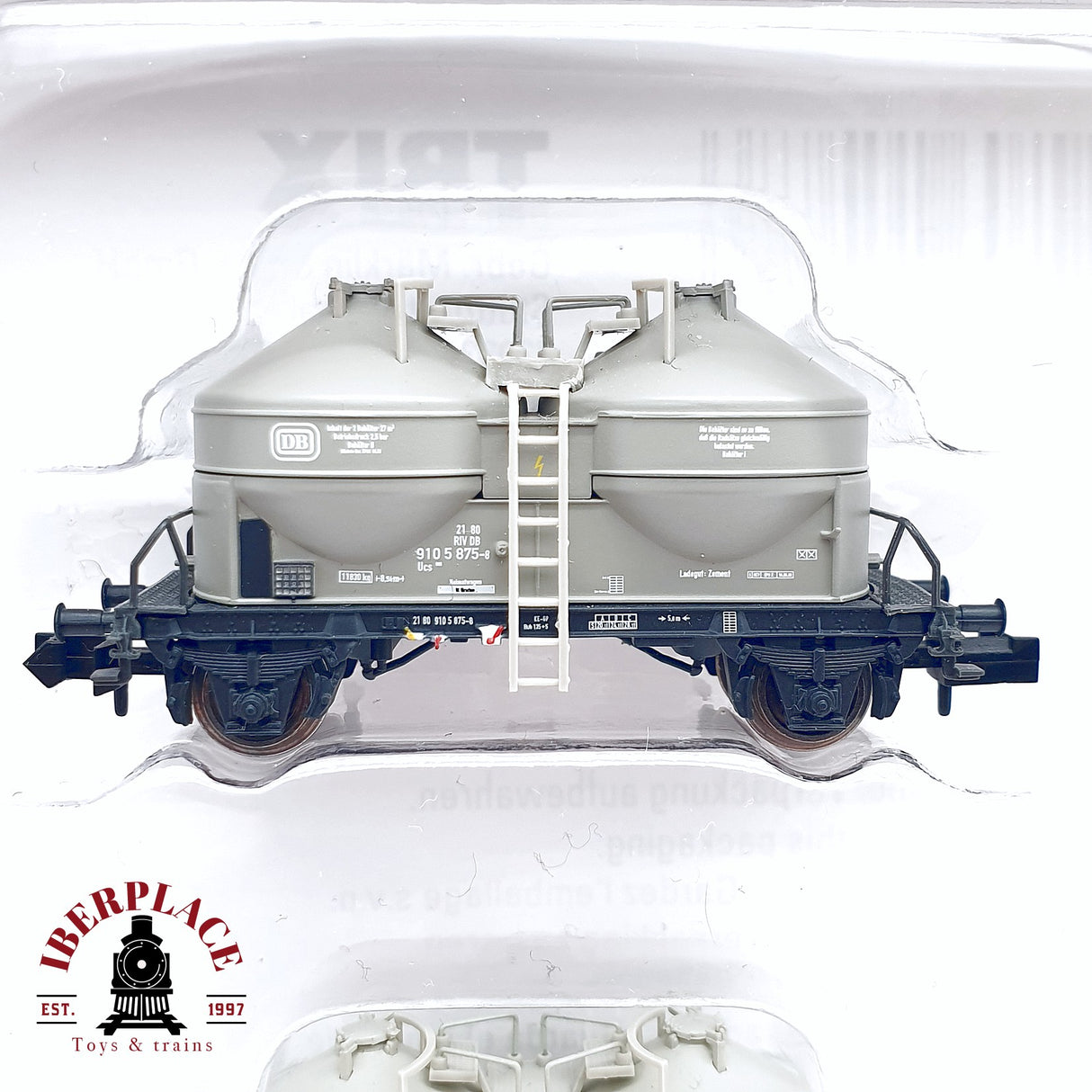 ♻️ 2da mano - Minitrix 15087 set de vagones silo AKW DB Época IV N escala 1:160