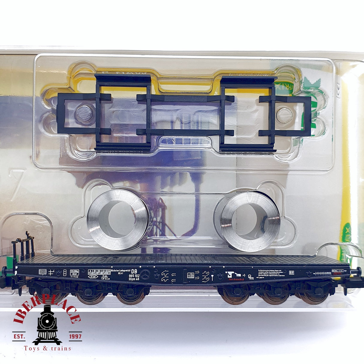 ♻️ 2da mano - Minitrix 15182 set de vagones plataforma DB N escala 1:160