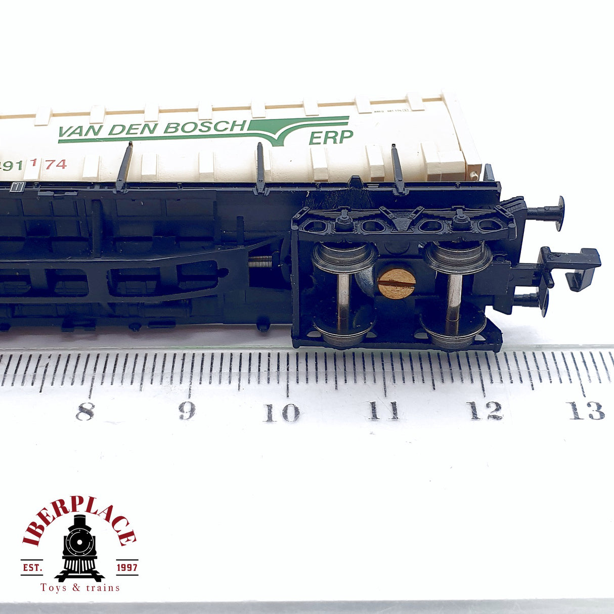 ♻️ 2da mano - Fleischmann vagón mercancias Van den Bosch ERP N escala 1:160