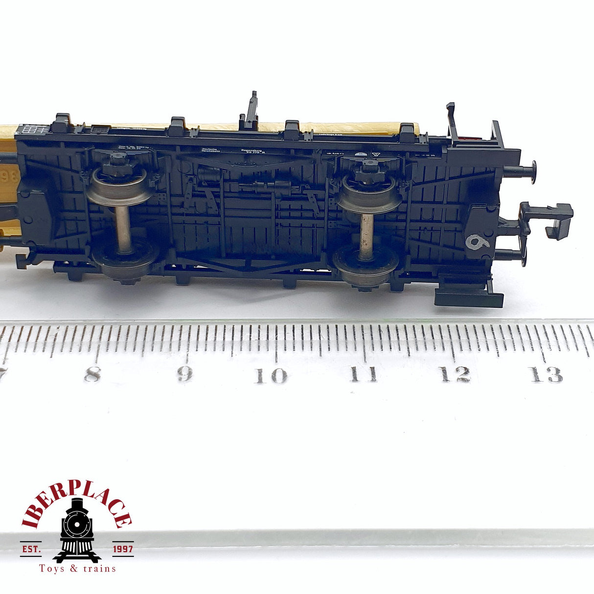 ♻️ 2da mano - Fleischmann 8223K vagón plataforma giratorio con troncos N escala 1:160